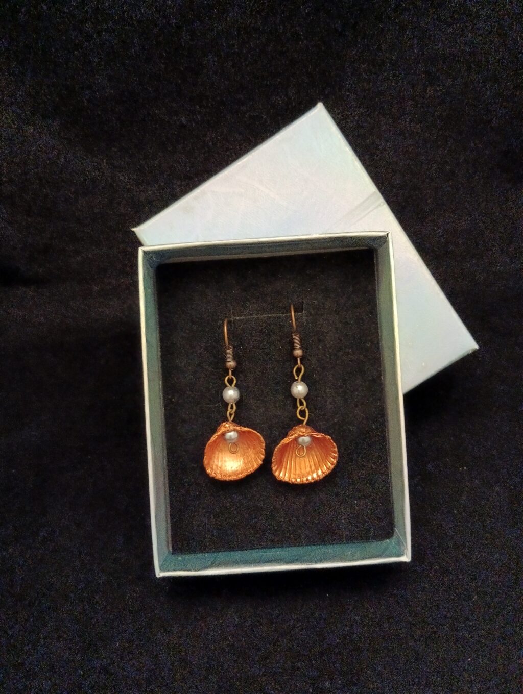 Чёрный жемчуг серьги