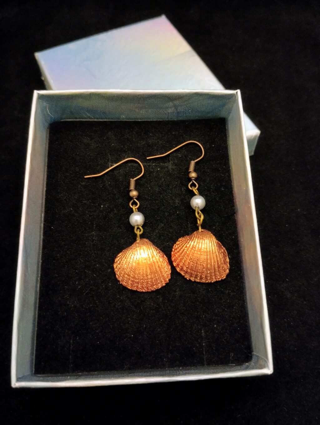 Чёрный жемчуг серьги