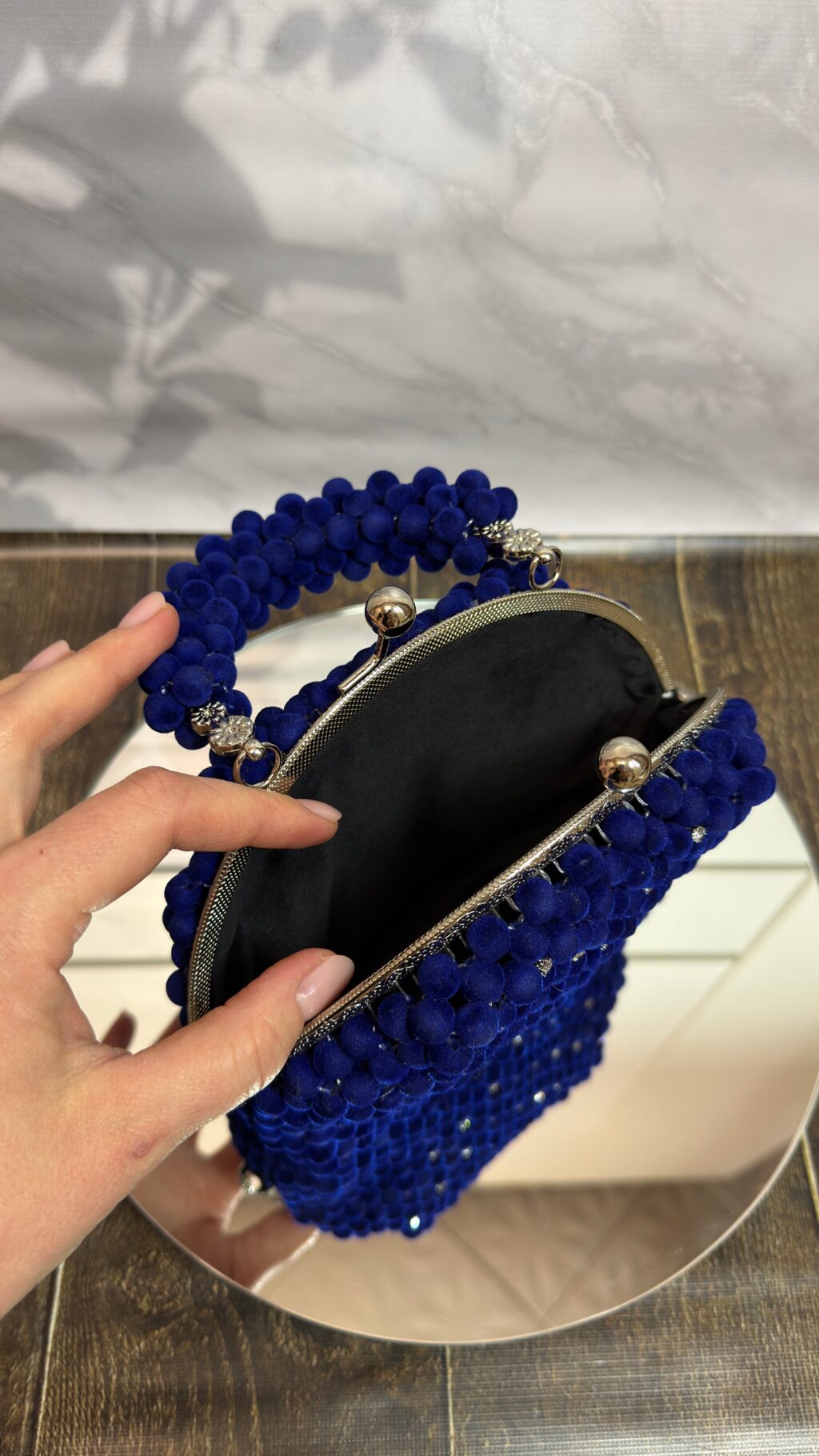 Авторская сумка «Синий бархат»