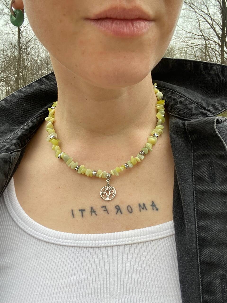 Чокер из серпентина