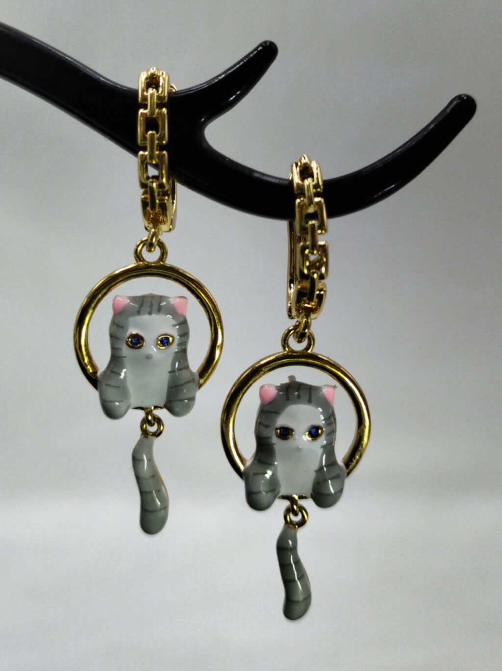 Серьги » Серая кошечка «