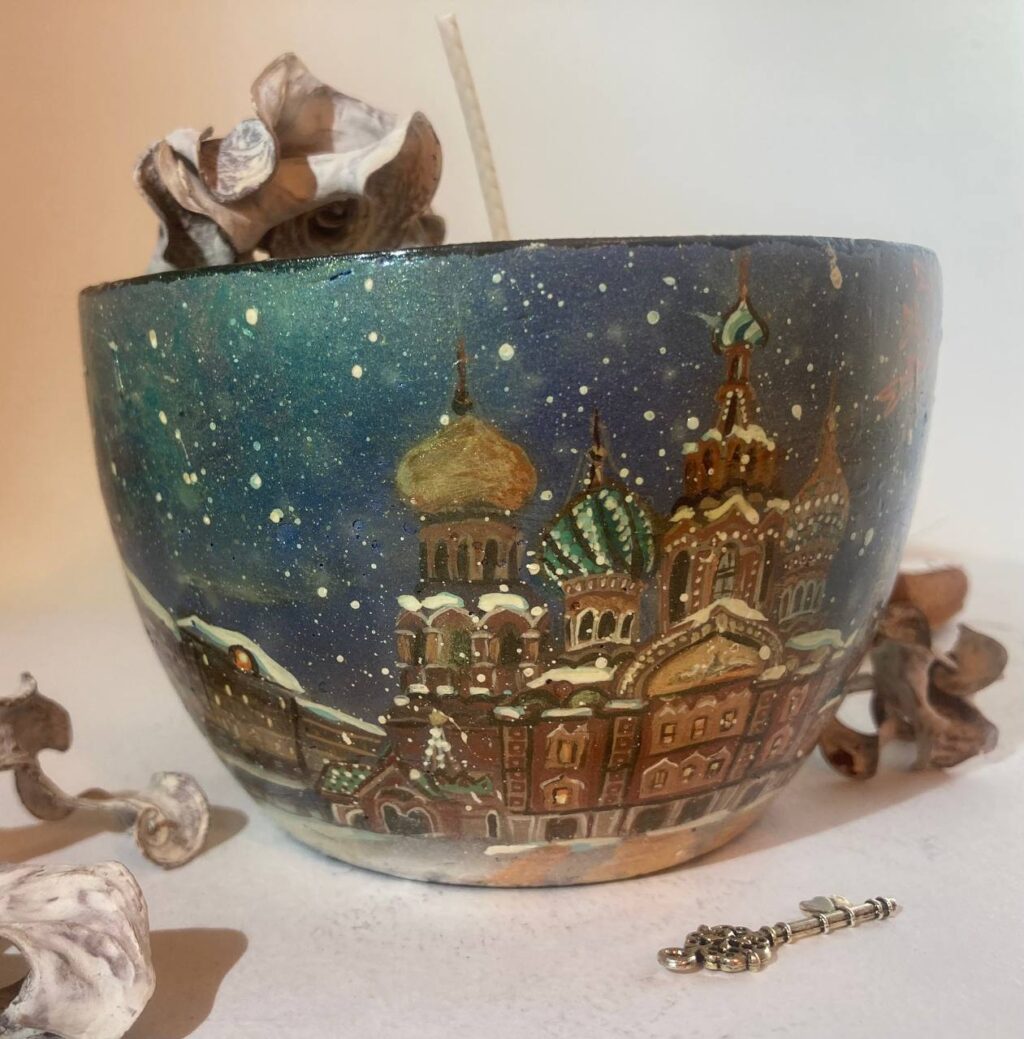 Коллекционная свеча -картина » Зимняя сказка «