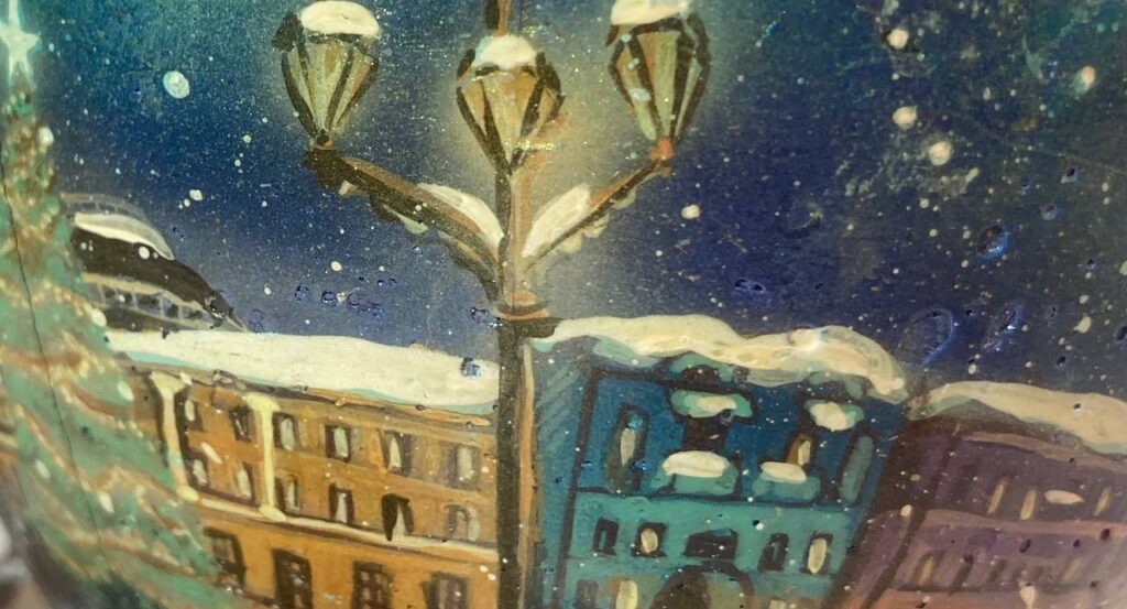 Коллекционная свеча -картина » Зимняя сказка «