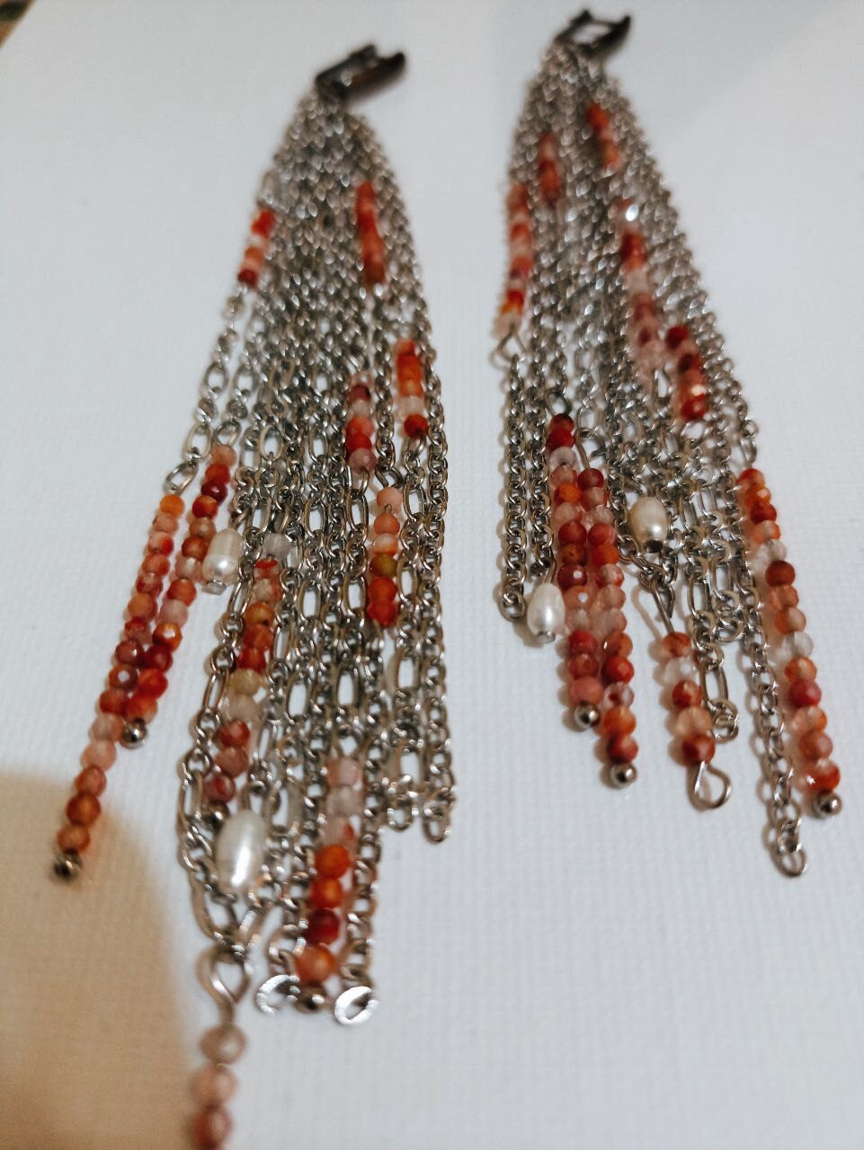 Сережки с сердоликом