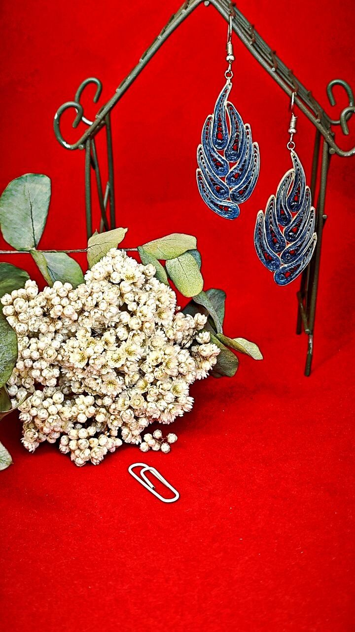 Серьги квиллинг-графика.