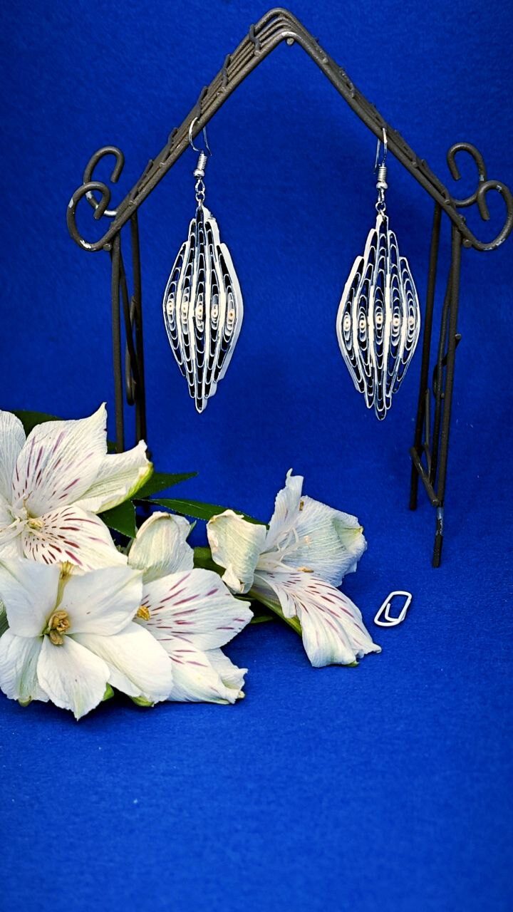 Серьги квиллинг-графика