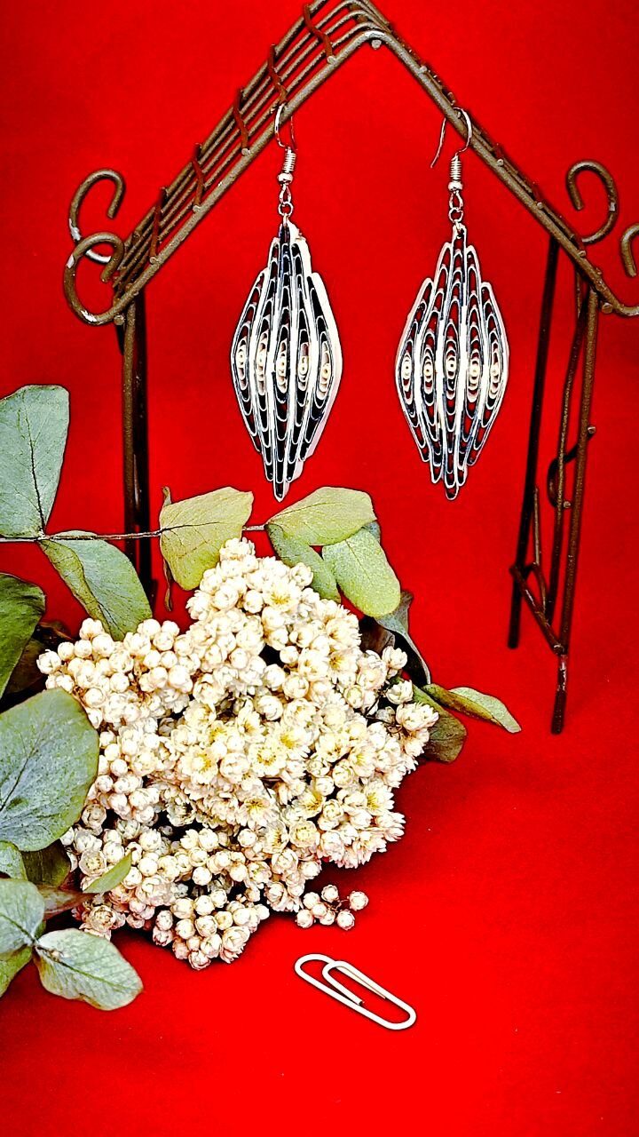 Серьги квиллинг-графика