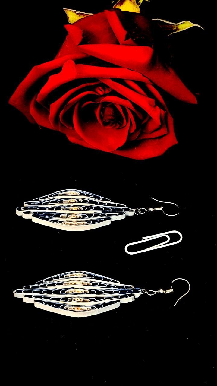 Серьги квиллинг-графика