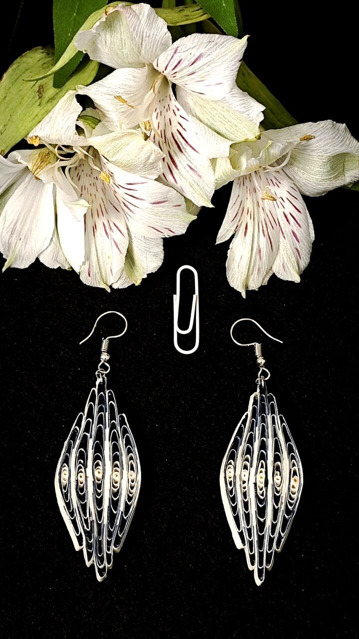 Серьги квиллинг-графика