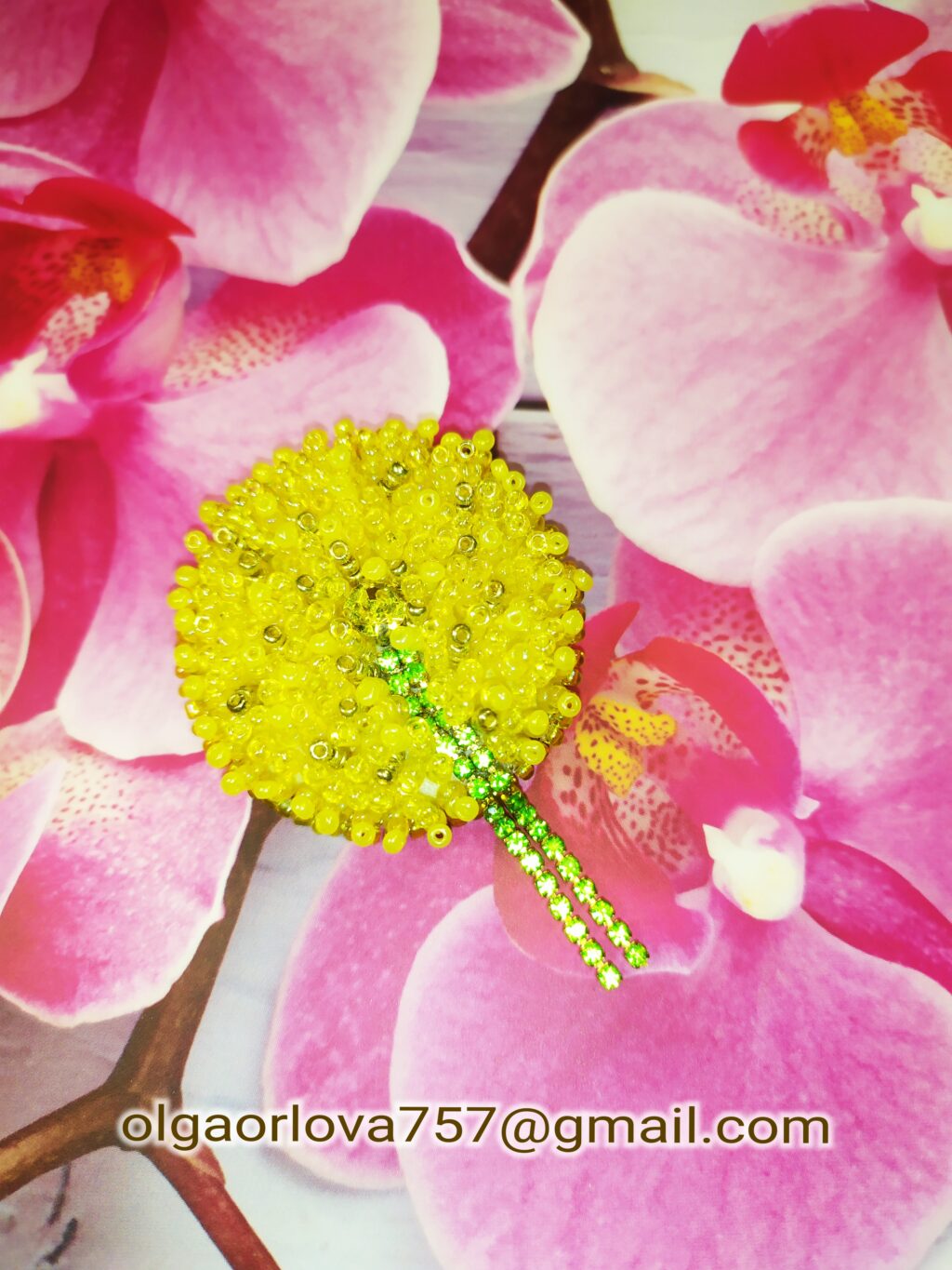 Брошь одуванчик