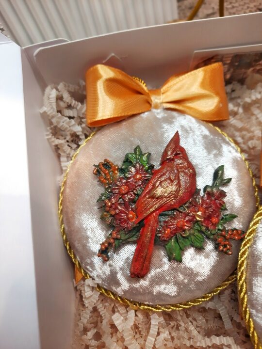 Набор Елочных шаров «Снежки», медальоны на 9 см