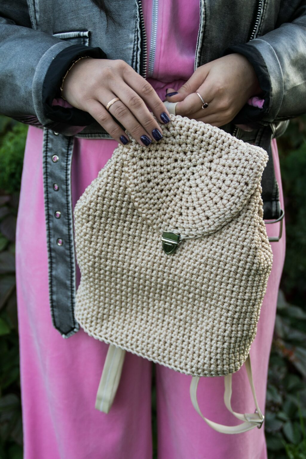 Вязаный рюкзак