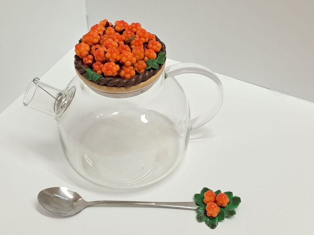 Чайник заварочный с декором «Морошка»