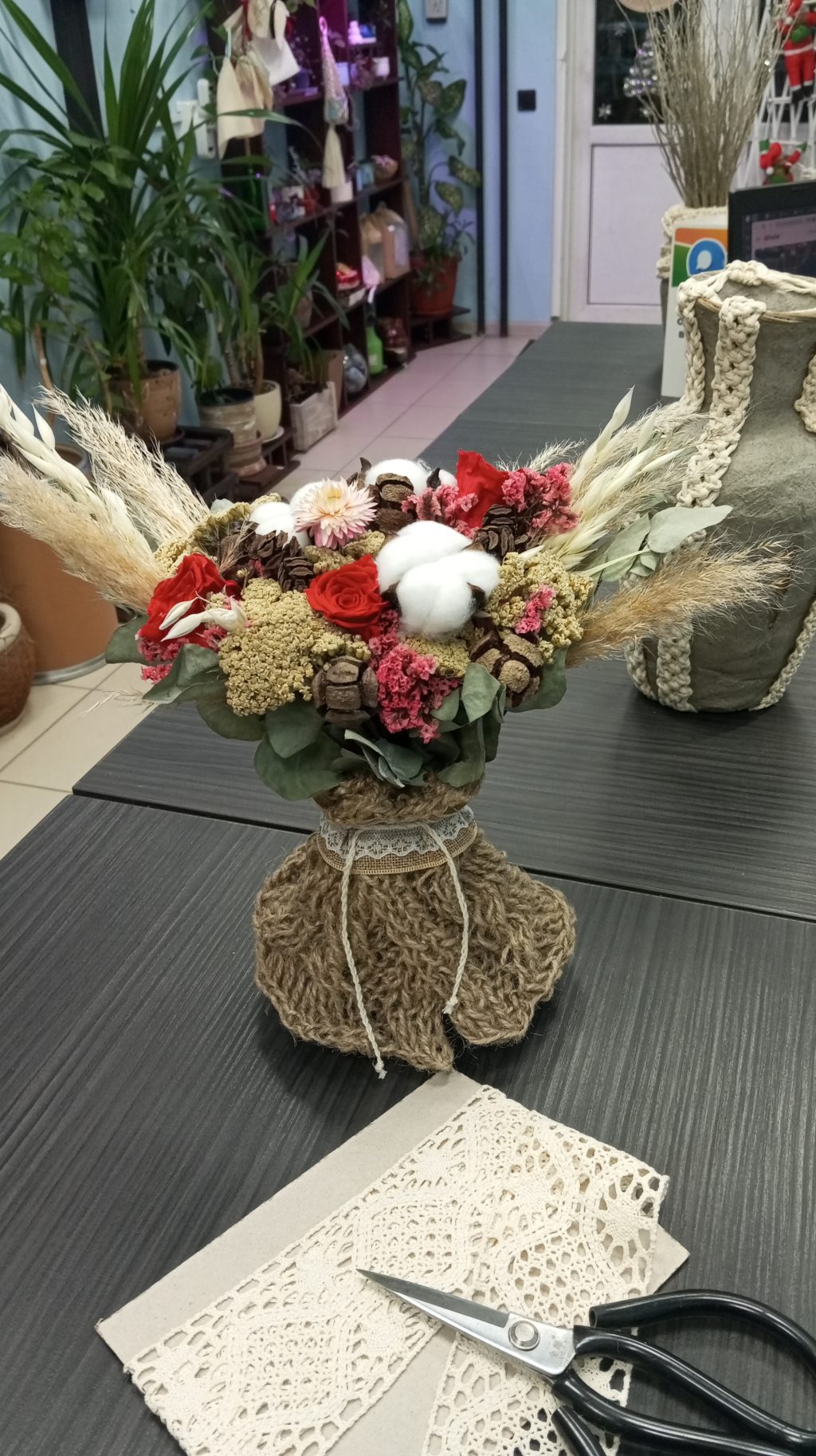 Букет из сухоцветов «Нежность в вечности»