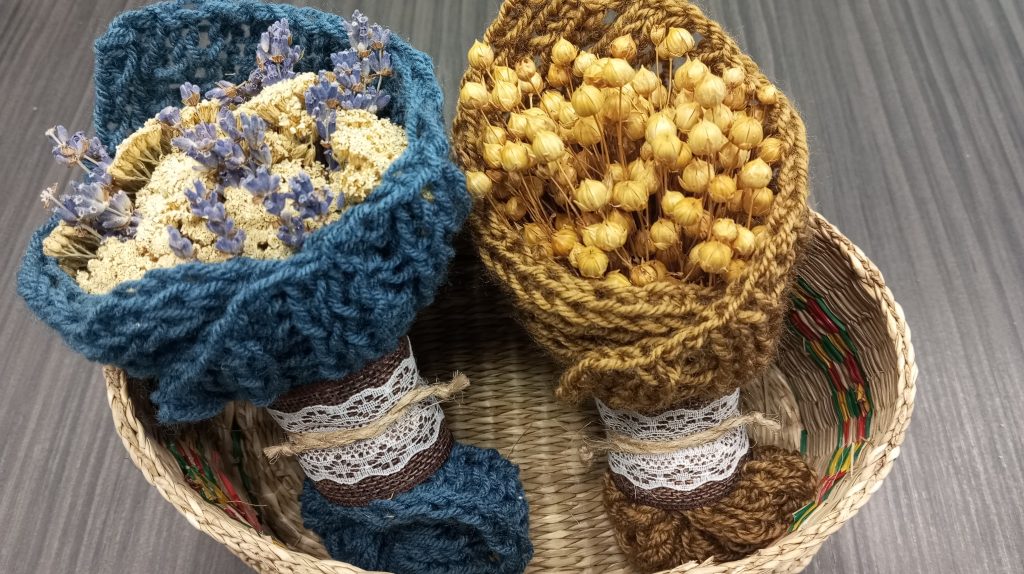 Букетики из сухцветов