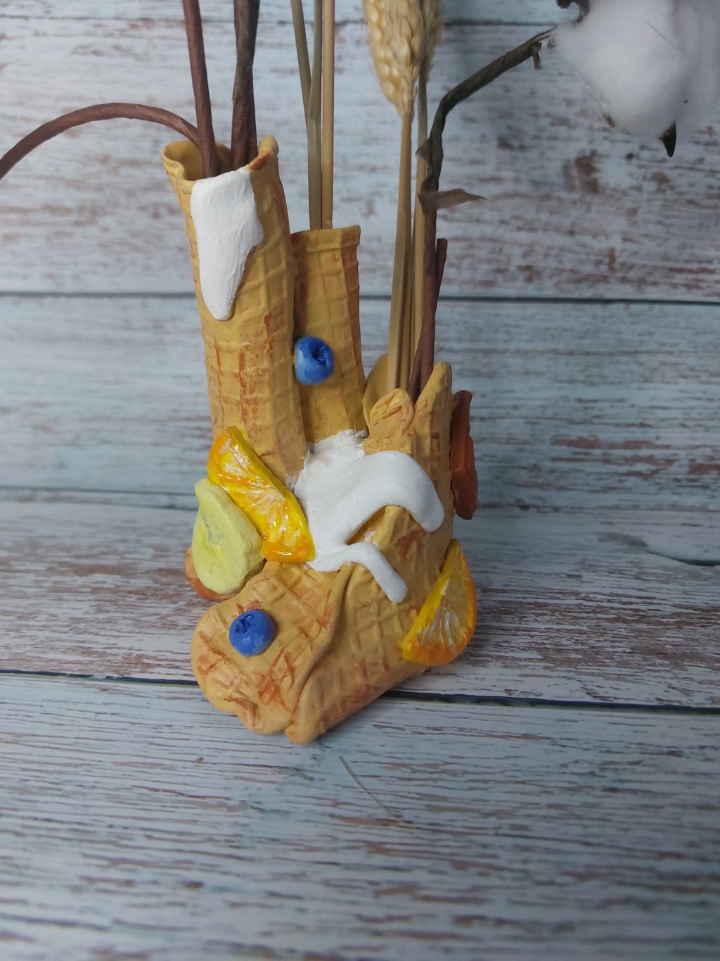 Ваза для сухоцветов вафля