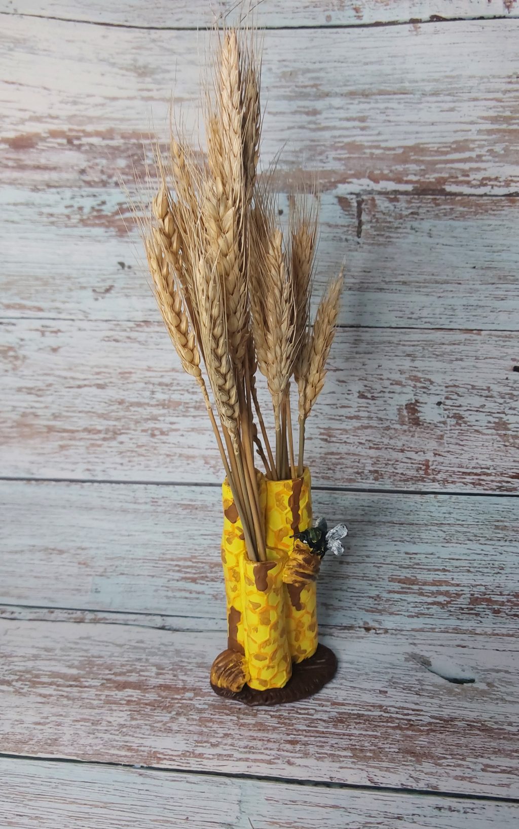 Ваза для сухоцветов медовые соты