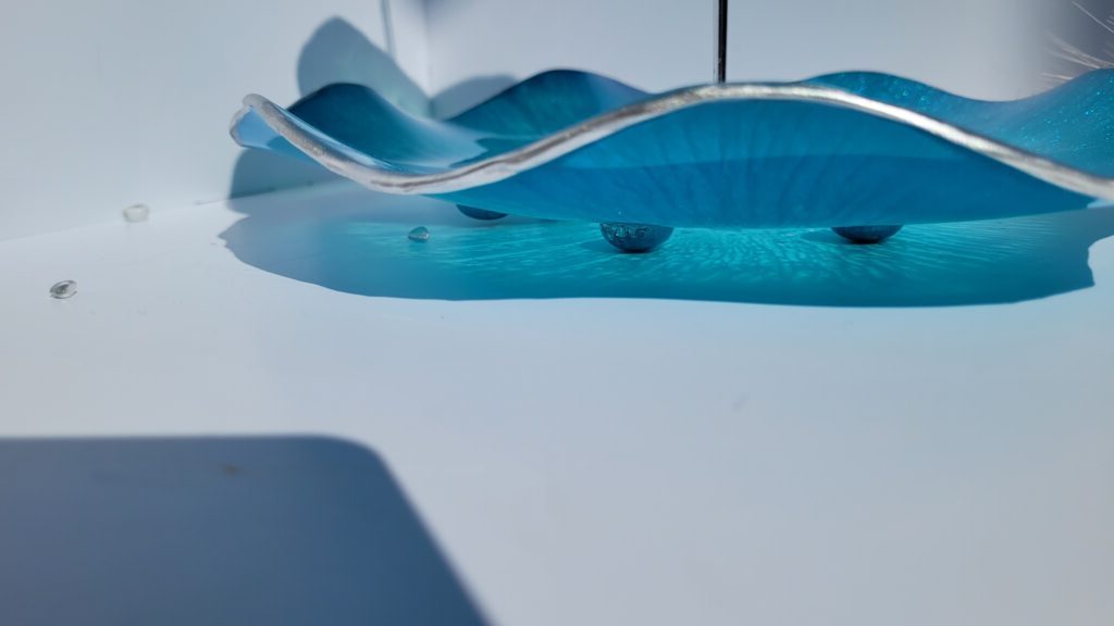 Конфетница трехярусная Бирюзовая из смолы