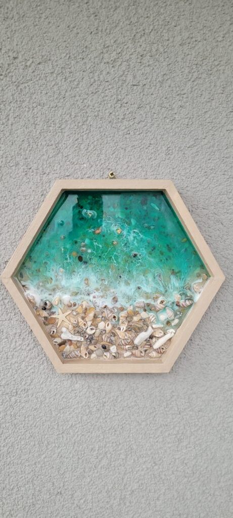 Картина «Берег моря» 25*22см из смолы