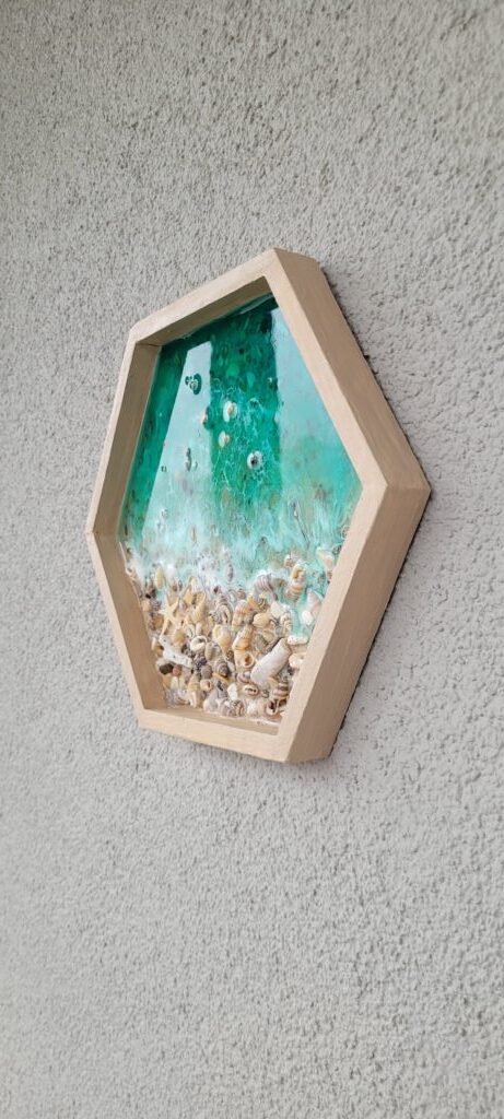 Картина «Берег моря» 25*22см из смолы