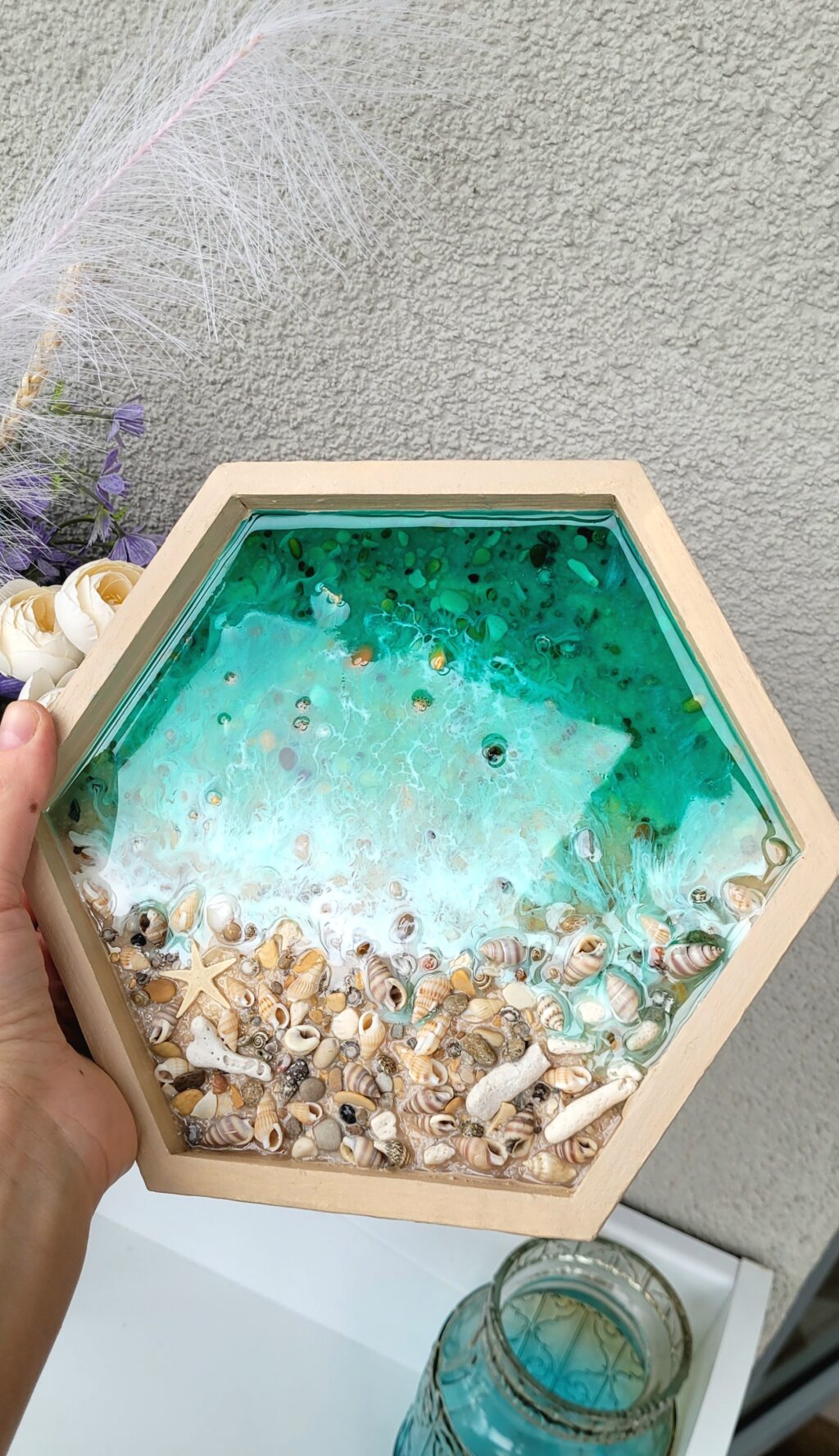 Картина «Берег моря» 25*22см из смолы