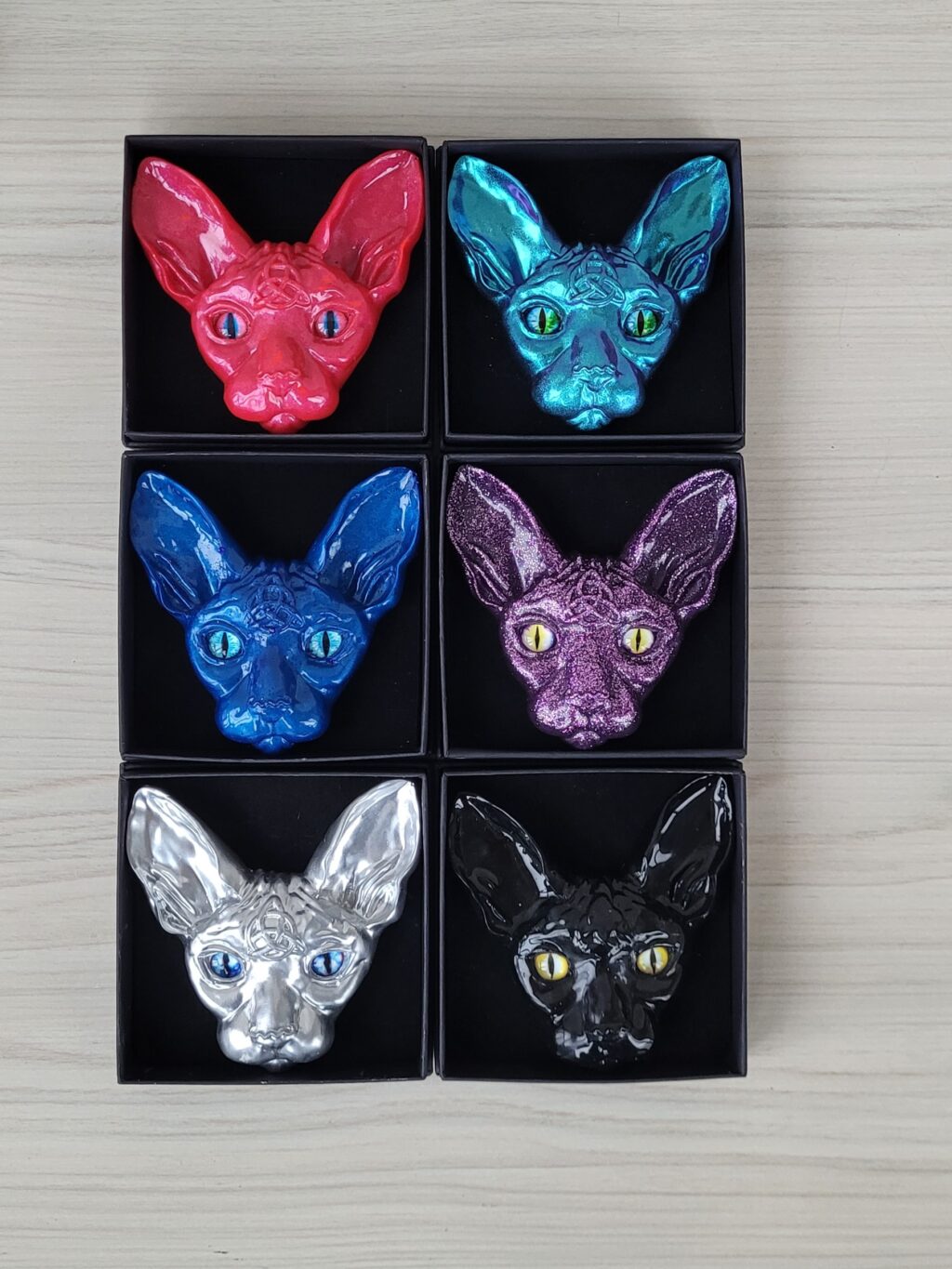 Магнит Кот Сфинкс из смолы