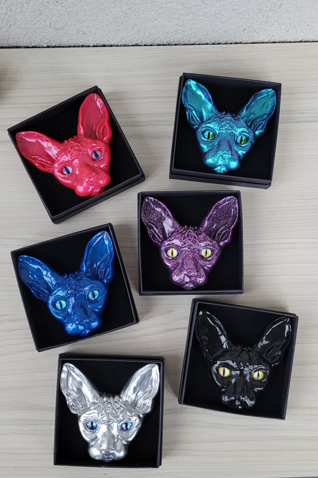 Магнит Кот Сфинкс из смолы