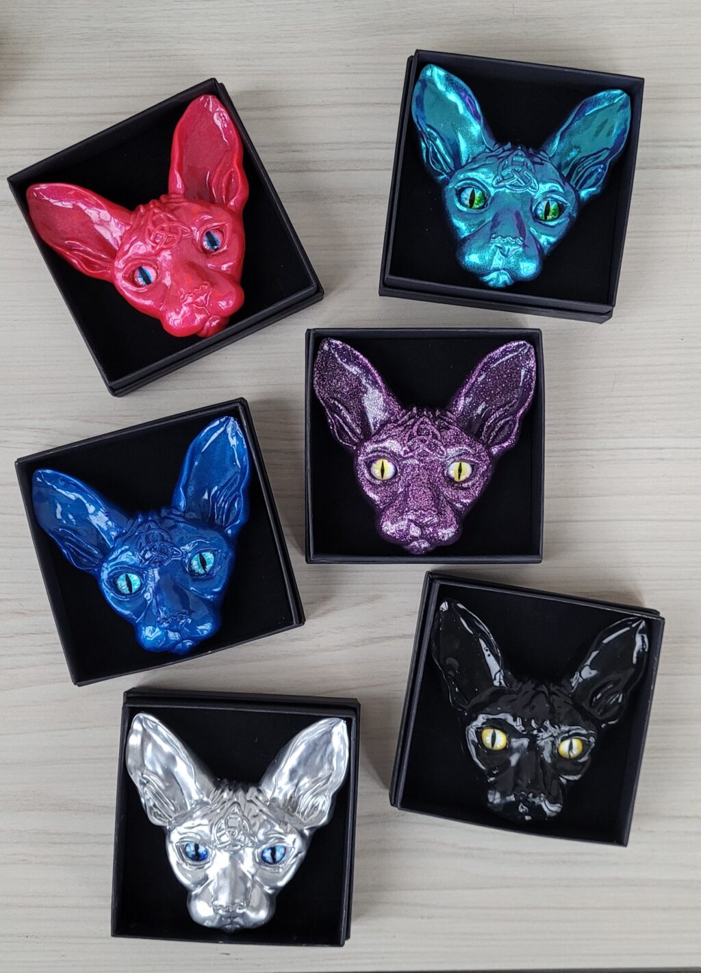Магнит Кот Сфинкс из смолы