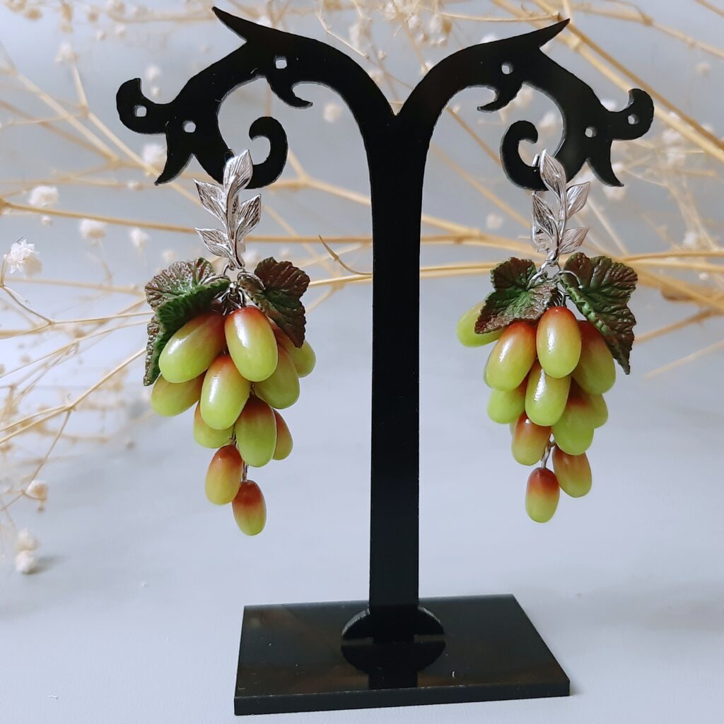 Серьги Гроздь винограда