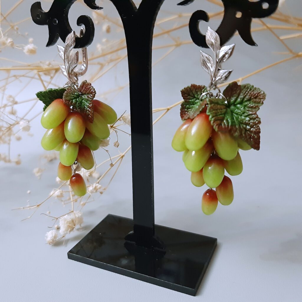 Серьги Гроздь винограда