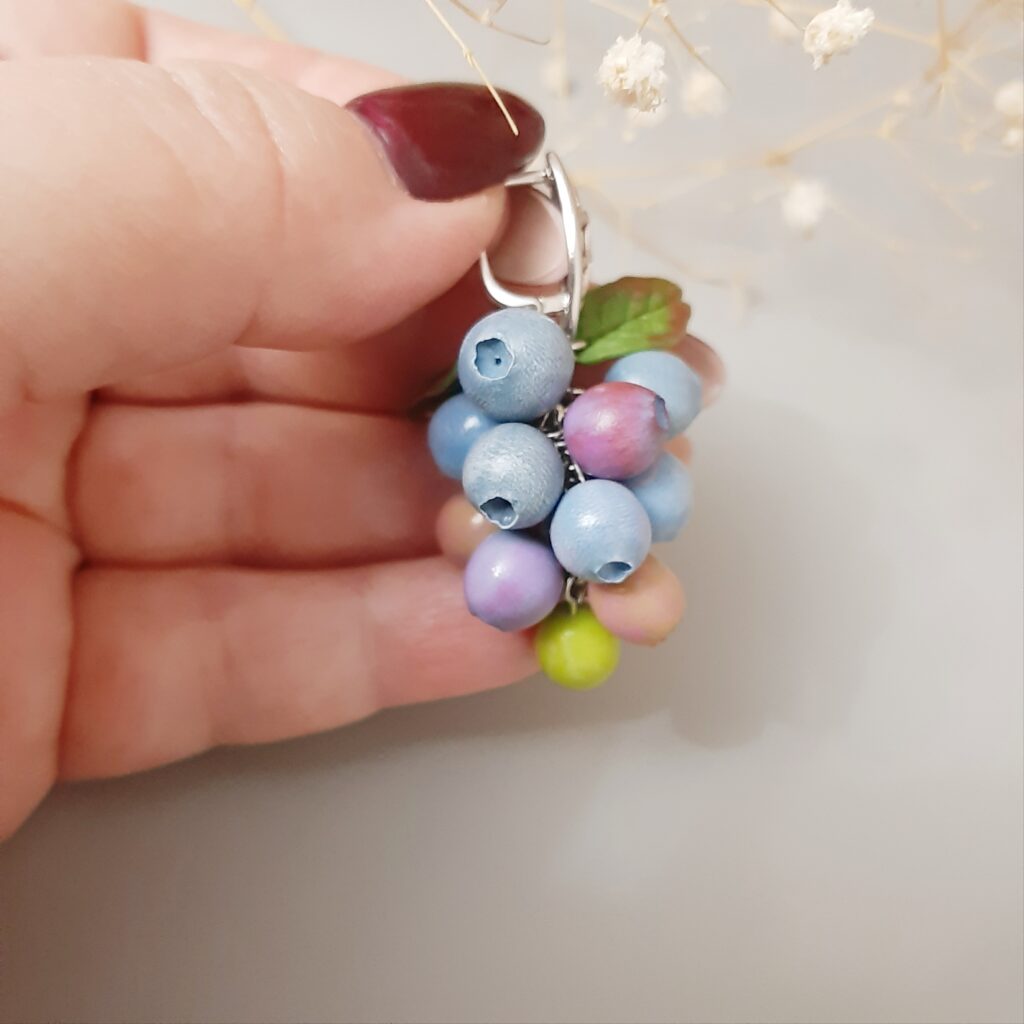 Серьги Голубика