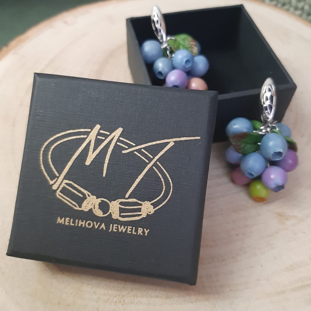 Серьги Голубика