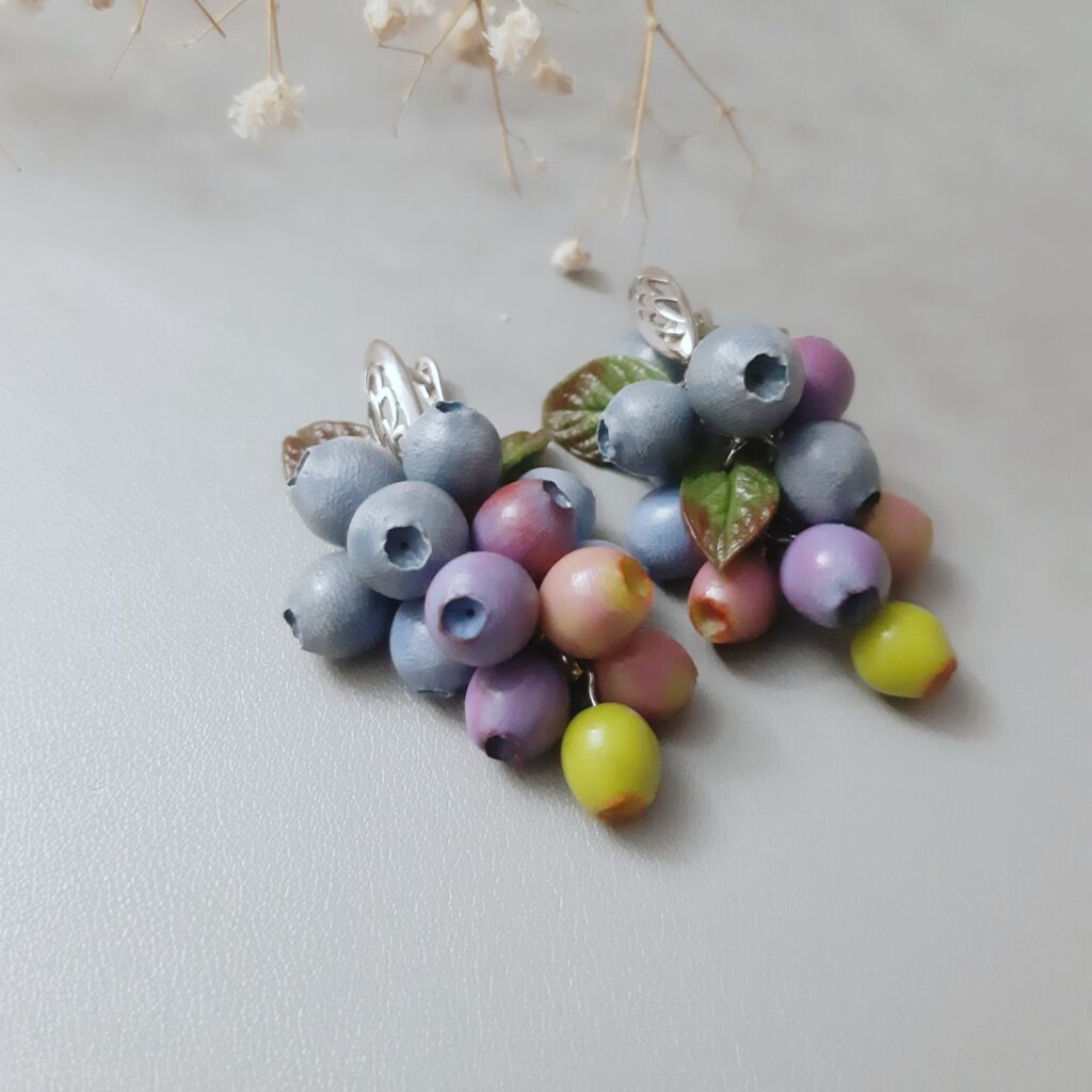 Серьги Голубика