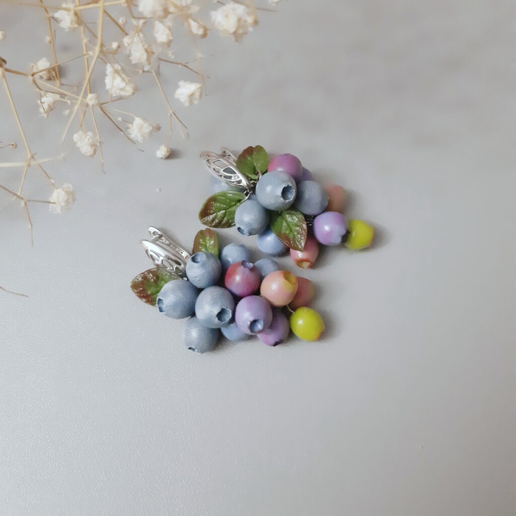 Серьги Голубика