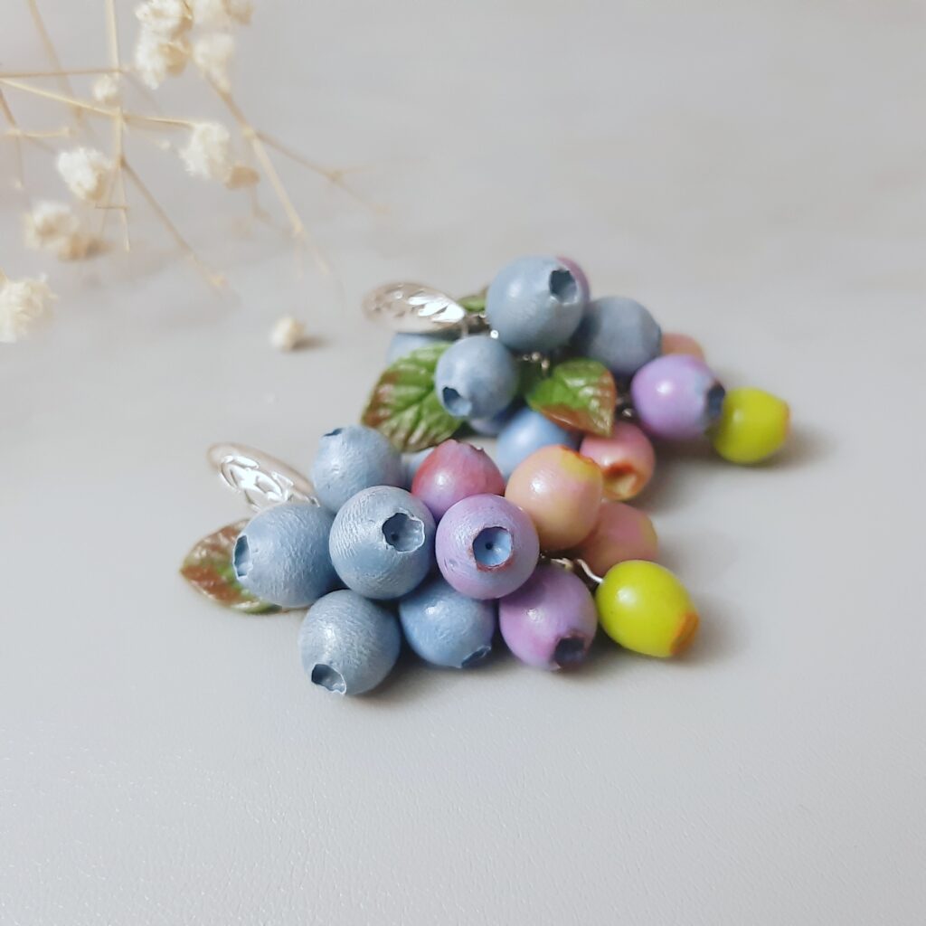 Серьги Голубика