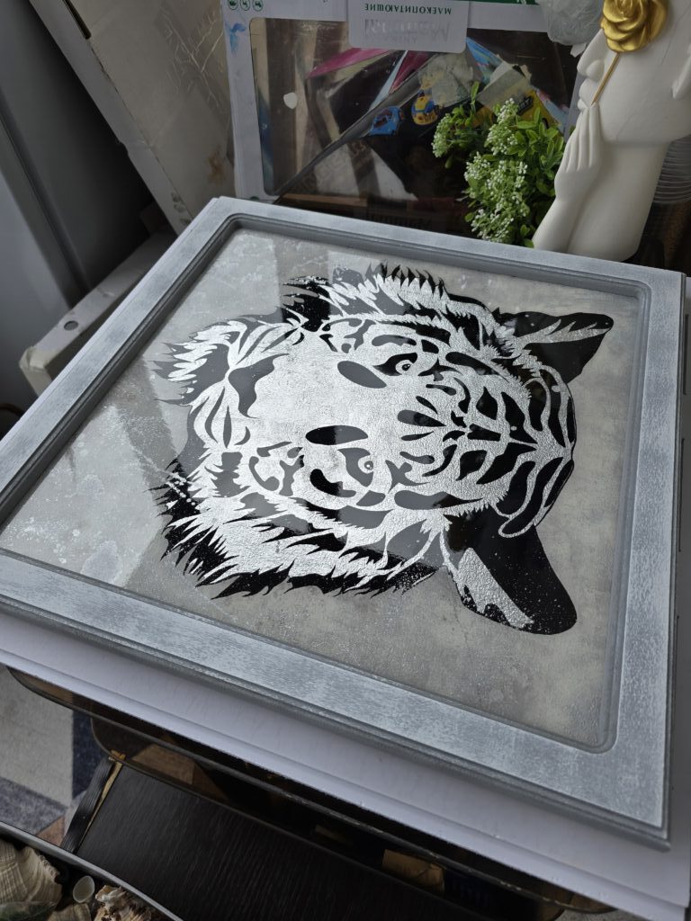 Картина «Тигр» из смолы 50*50см