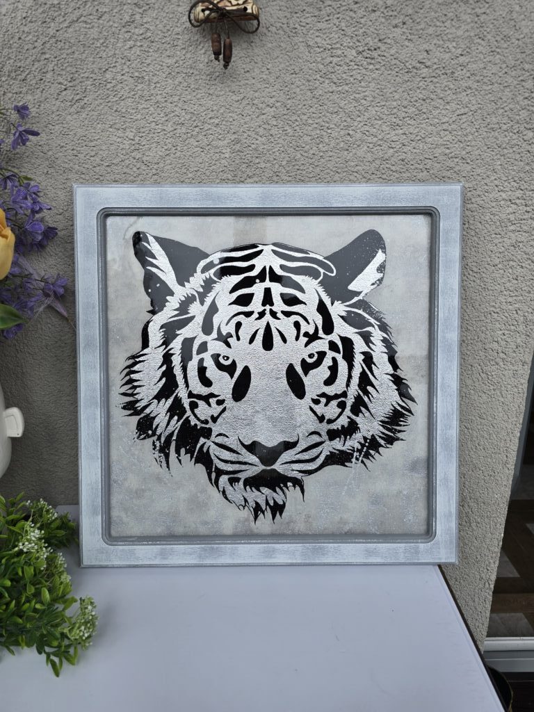 Картина «Тигр» из смолы 50*50см