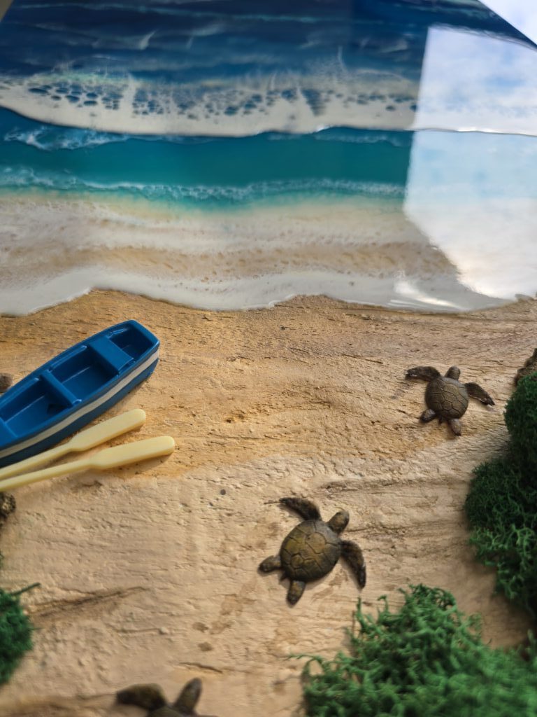 Картина «Уютное побережье» из смолы 40*60см