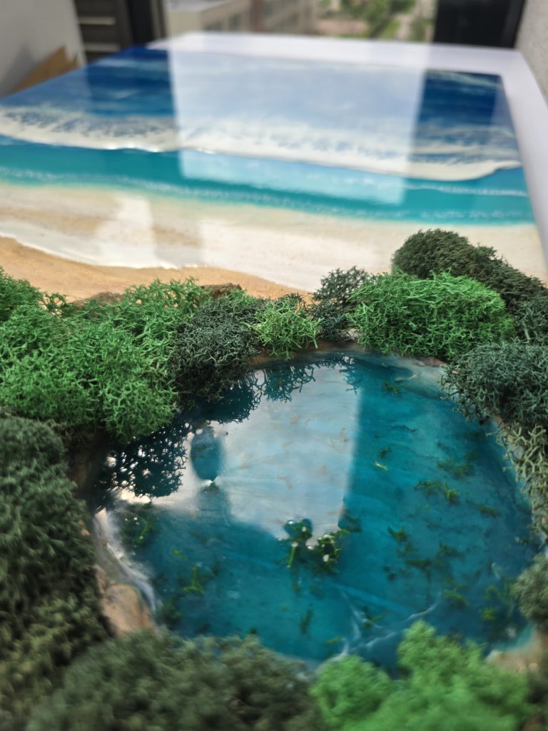 Картина «Уютное побережье» из смолы 40*60см