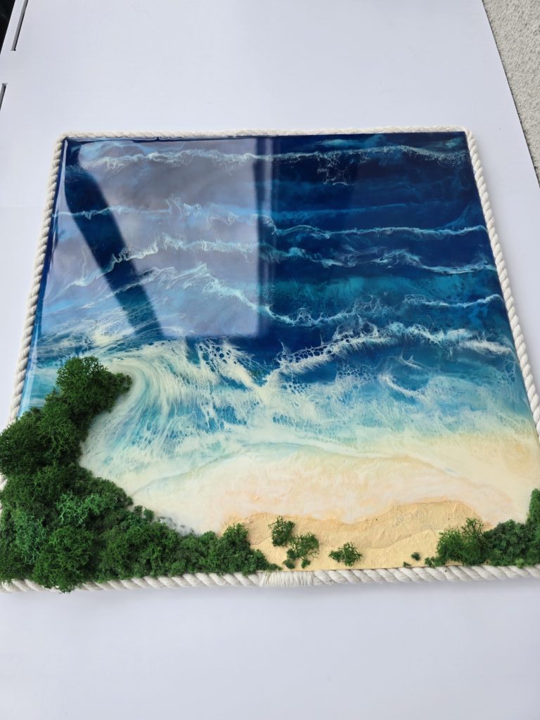 Картина «Танец волн» 35×35см