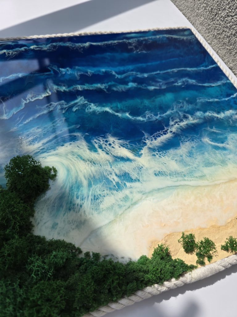 Картина «Танец волн» 35×35см