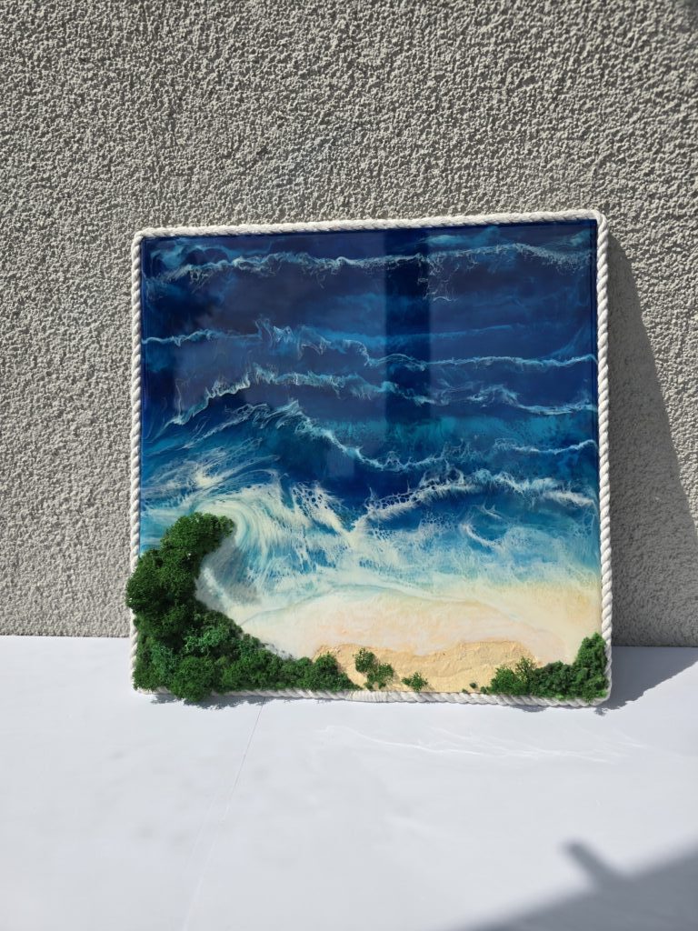 Картина «Танец волн» 35×35см