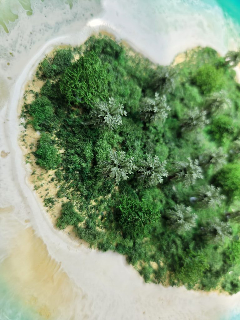 Картина «Остров любви» из смолы 50*35см