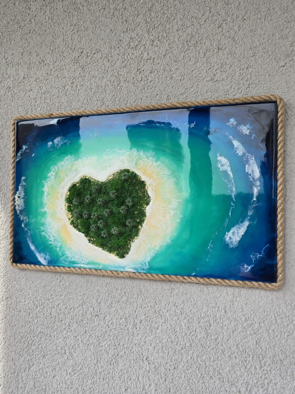 Картина «Остров любви» из смолы 50*35см