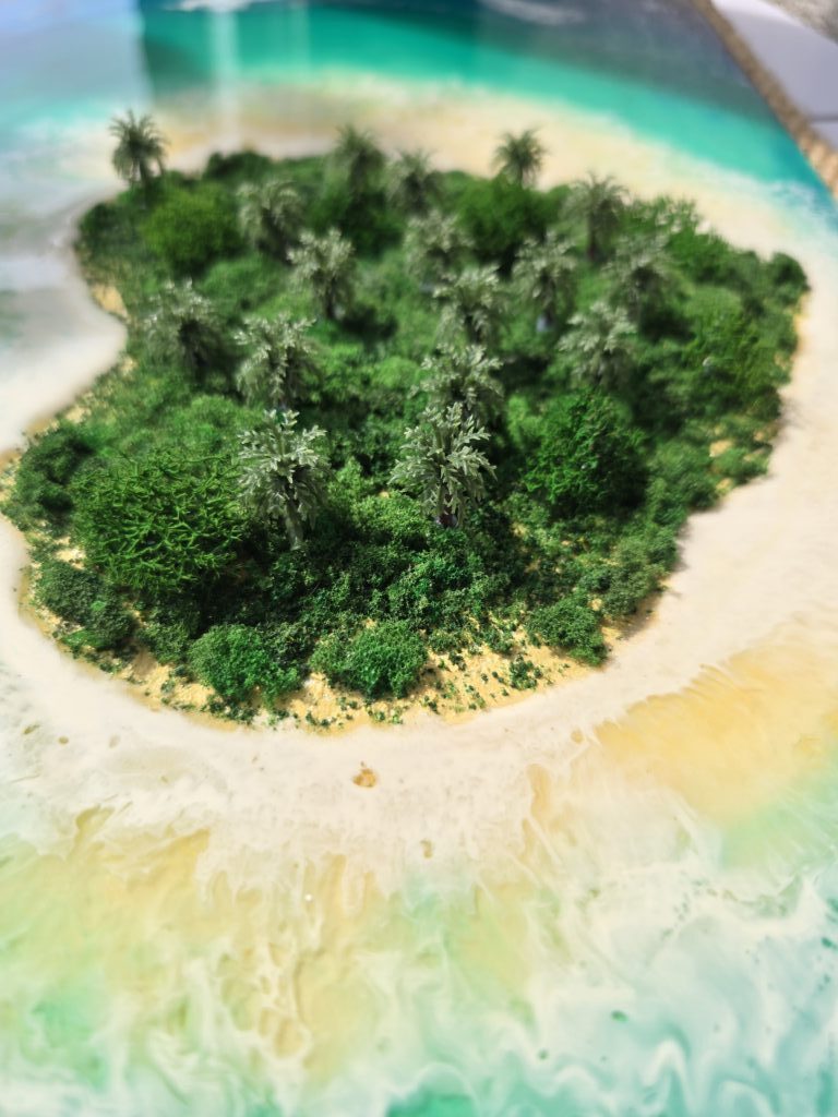 Картина «Остров любви» из смолы 50*35см