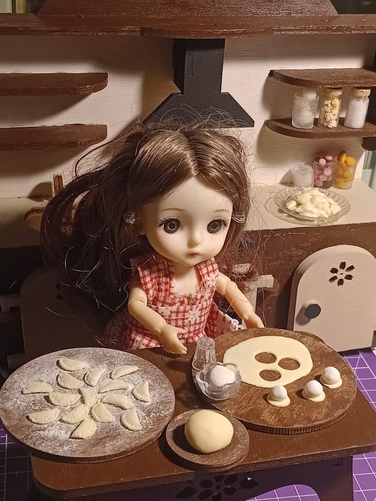 Набор миниатюры лепка пельменей, вареников в ассортименте