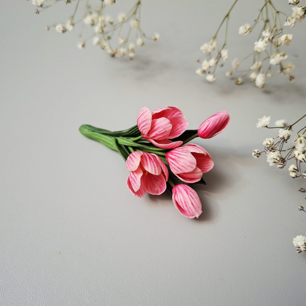 Брошь Весенние крокусы