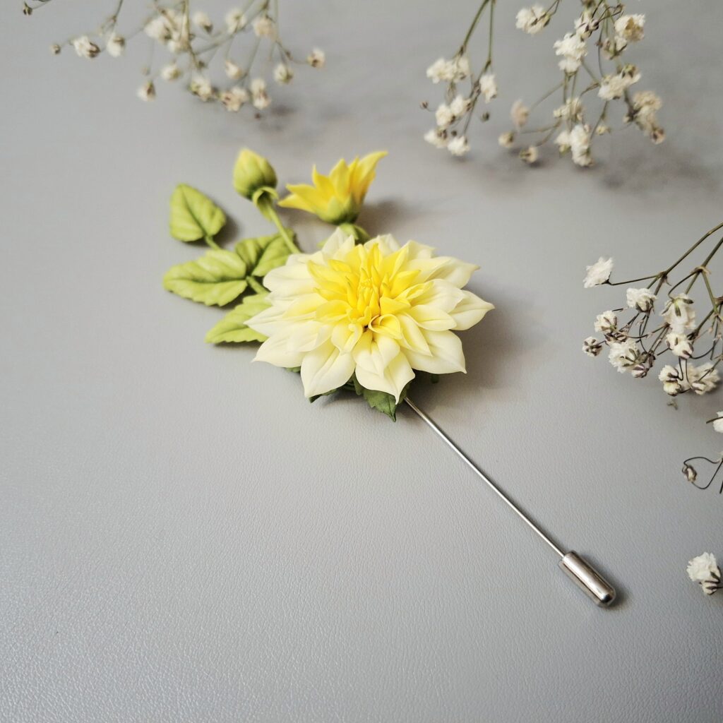 Брошь-игла Георгин