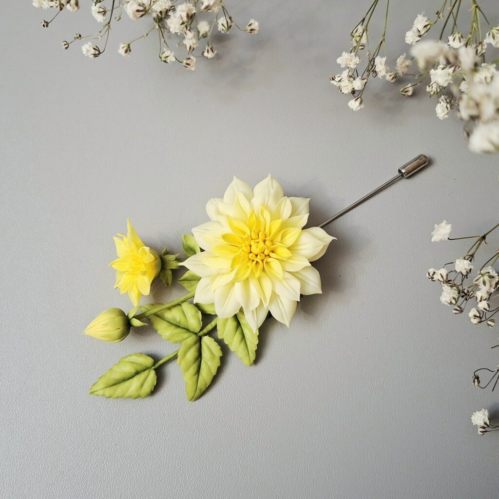 Брошь-игла Георгин