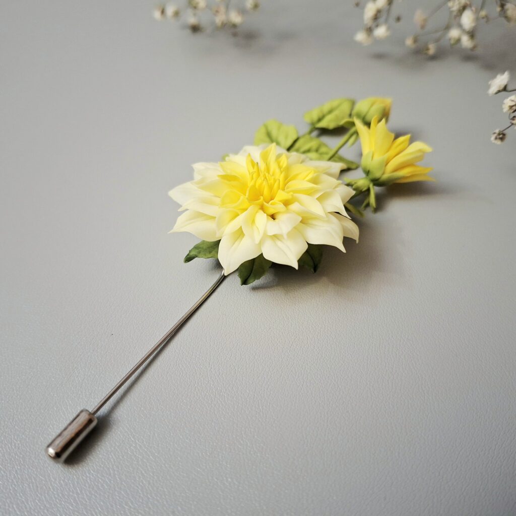 Брошь-игла Георгин